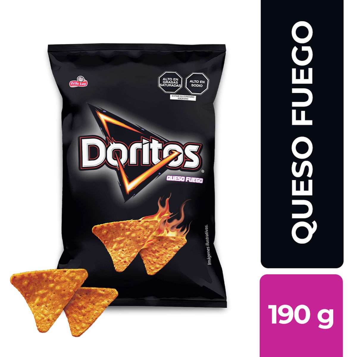 DORITOS - Tortilla Chips Doritos Queso Fuego Bolsa 190 g