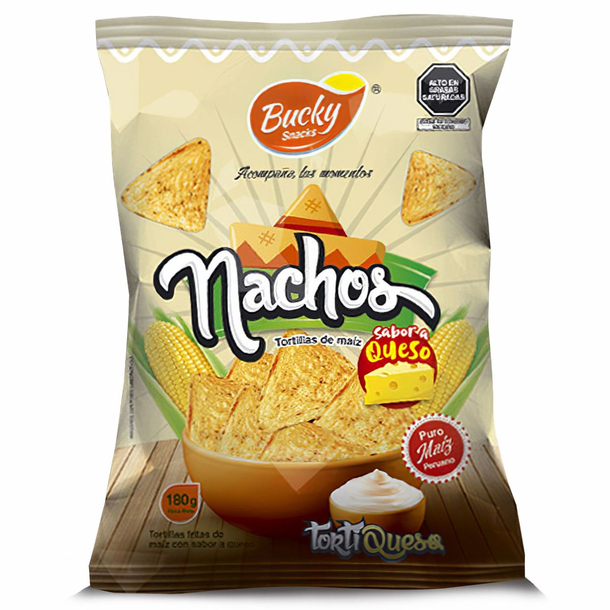 BUCKY SNACKS - Bucky Nachos Tortiqueso 180 g