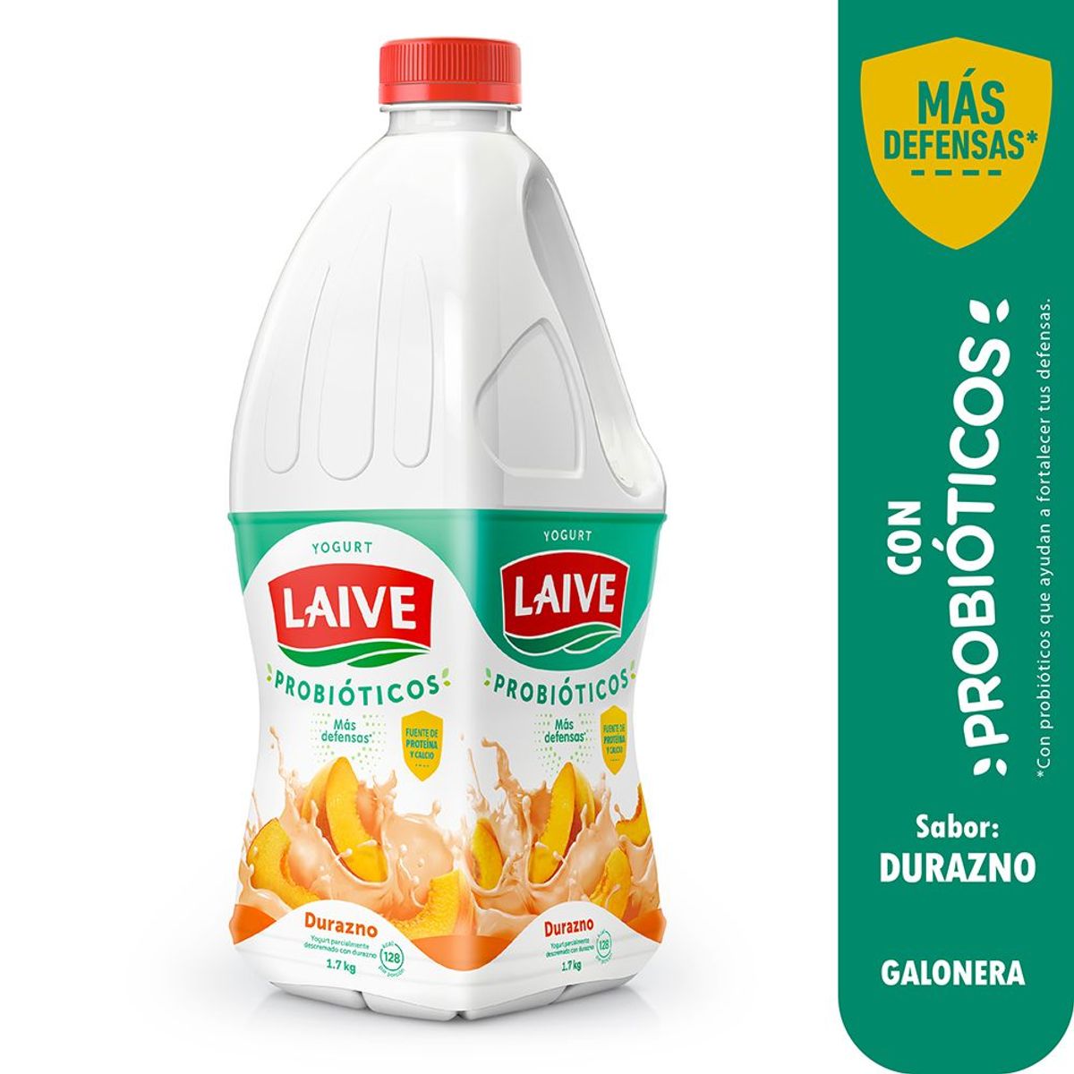 LAIVE - Yogurt con Durazno Laive Botella 1.7 Kg