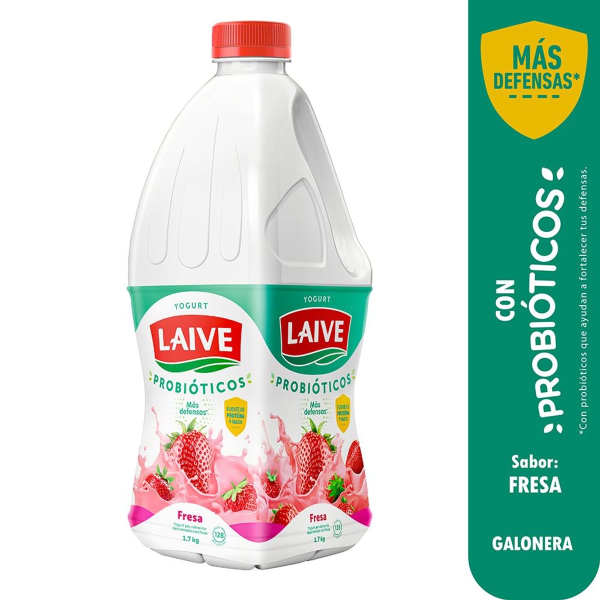 LAIVE - Yogurt con Fresa Laive Botella 1.7 Kg