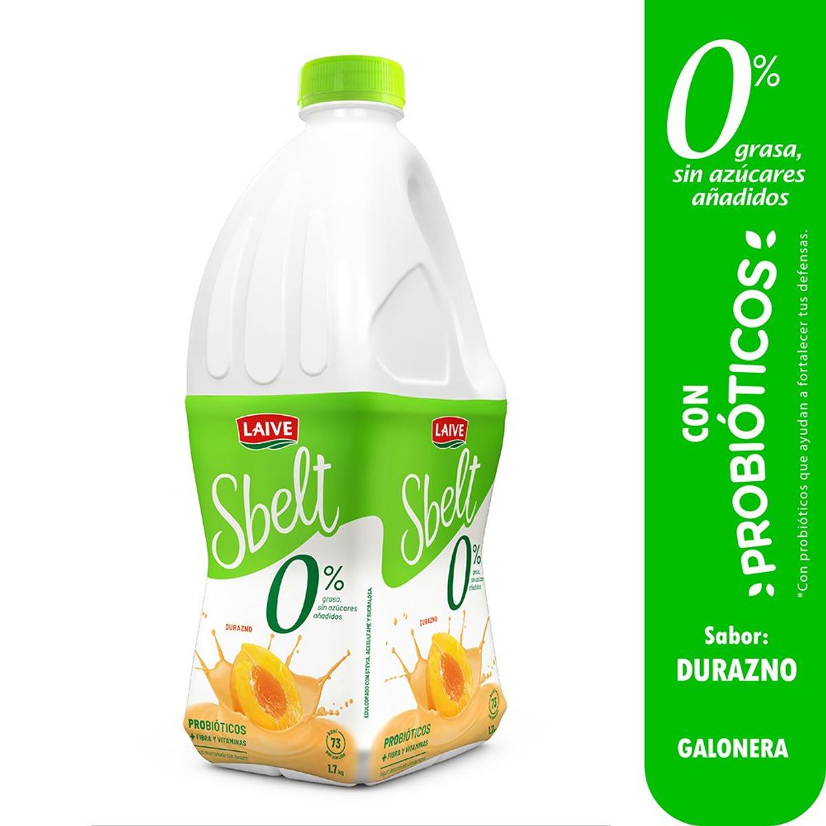 LAIVE - Yogurt Laive Sbelt Durazno Botella 1.7 Kg