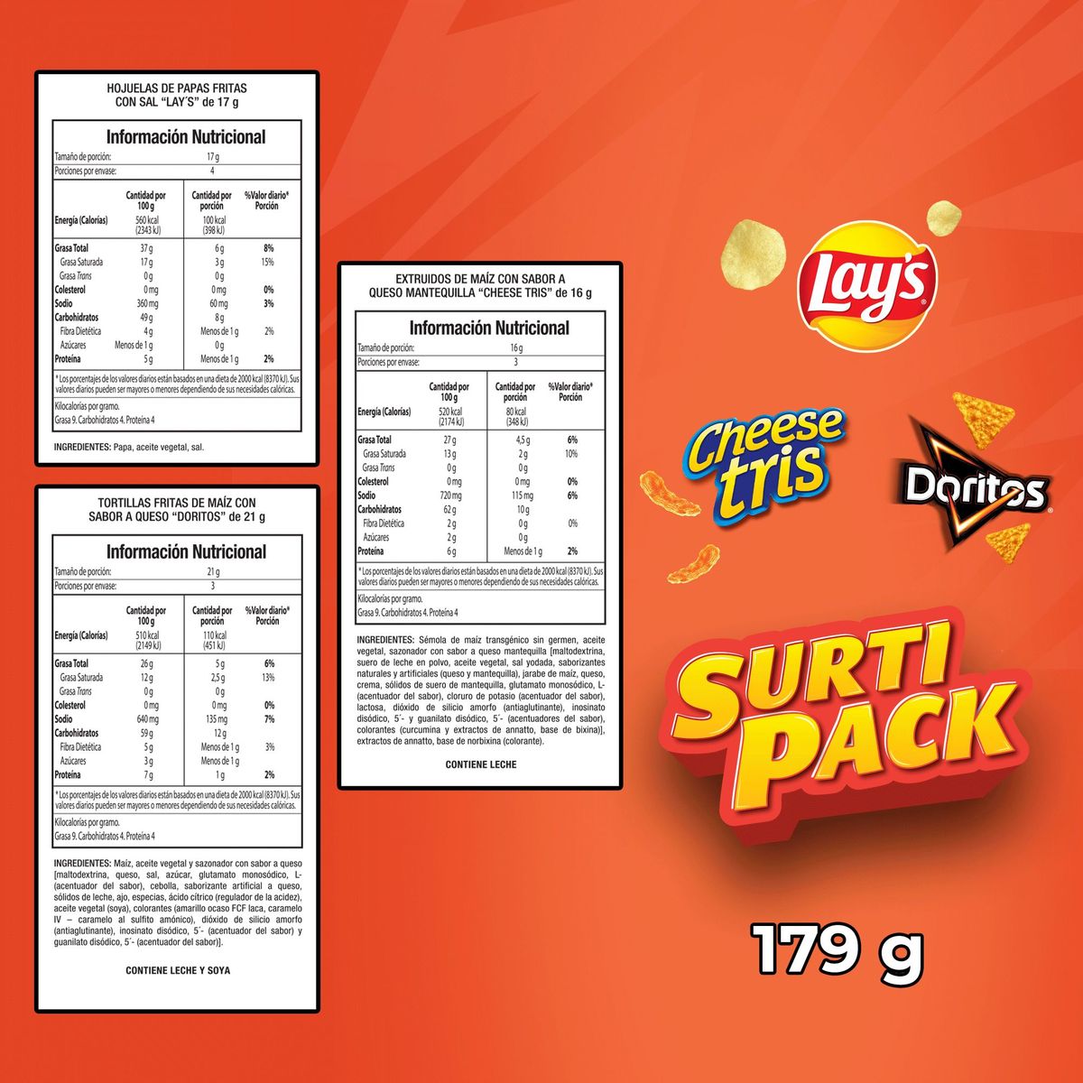 FRITO LAY - Fritolay Surtipack 179  g