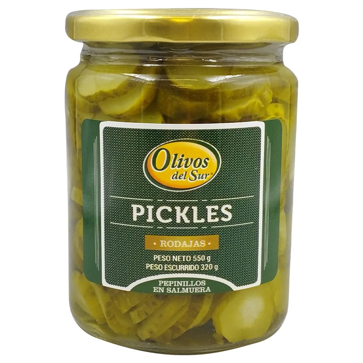 OLIVOS DEL SUR - Pickles en Rodajas Olivos del Sur Pote 520 g