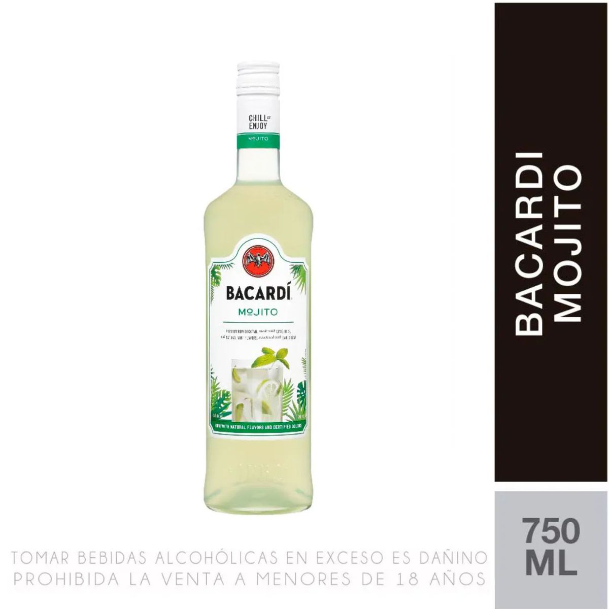 BACARDI - Coctel Mojito Ready To Serve Bacardí Botella 750 mL