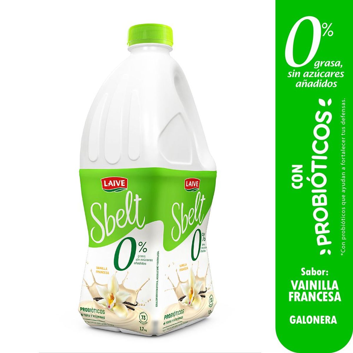 LAIVE - Yogurt Descremado Laive Sbelt Vainilla Botella 1.7 Kg