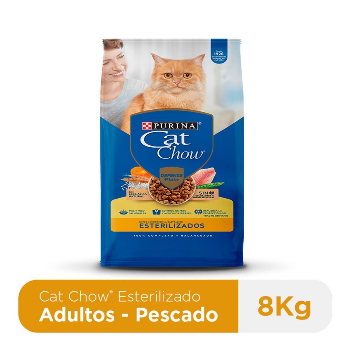 CAT CHOW - Alimento Seco Gatos Esterilizados Cat Chow Bolsa 8 Kg