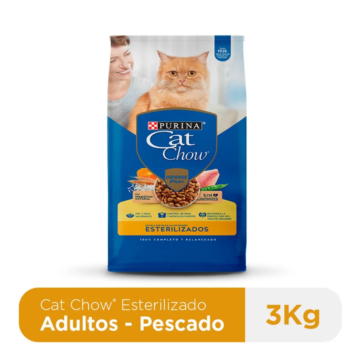 CAT CHOW - Alimento Seco Gatos Esterilizados Cat Chow Bolsa 3 Kg