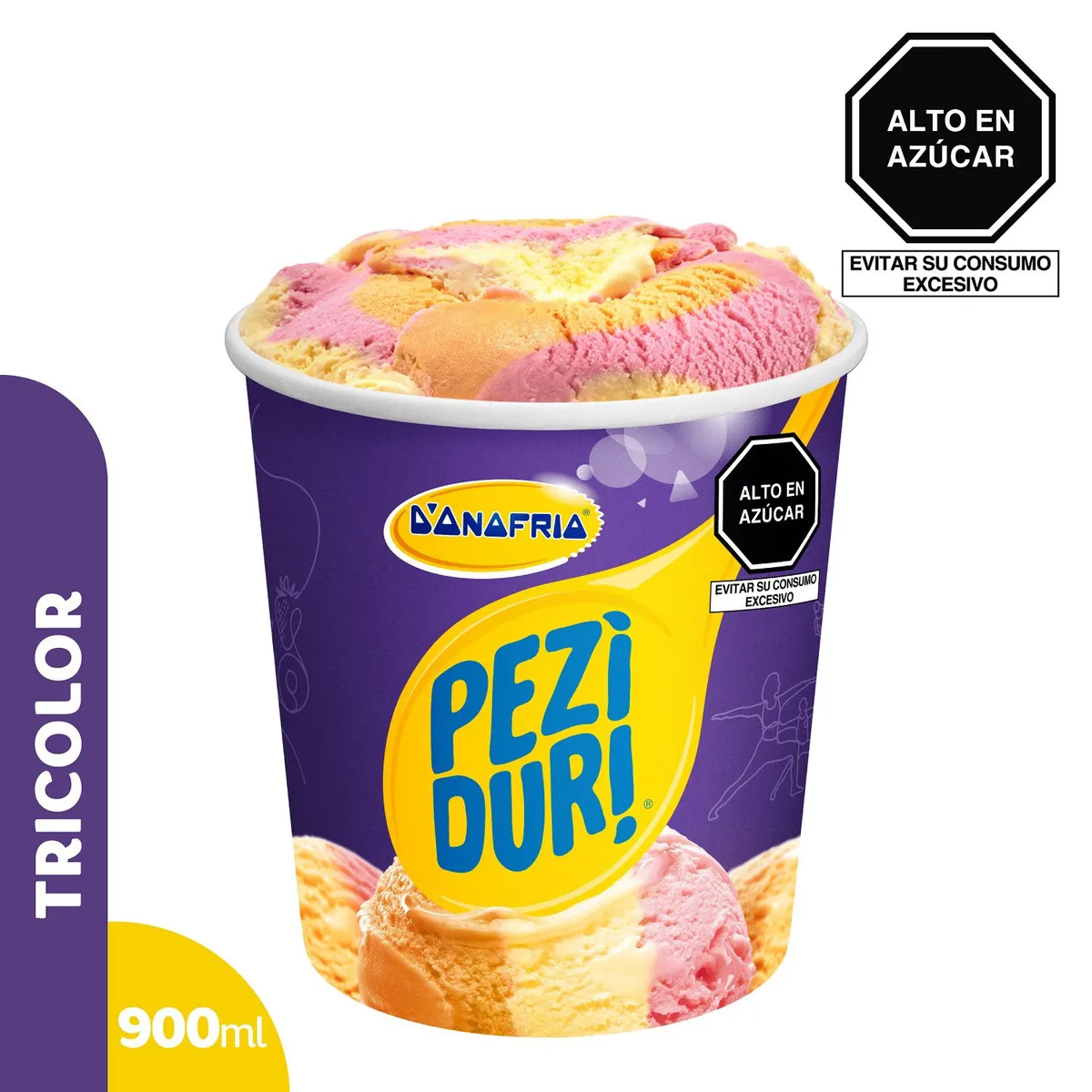 DONOFRIO - Helado Donofrio Peziduri Tricolor Pote 900 mL