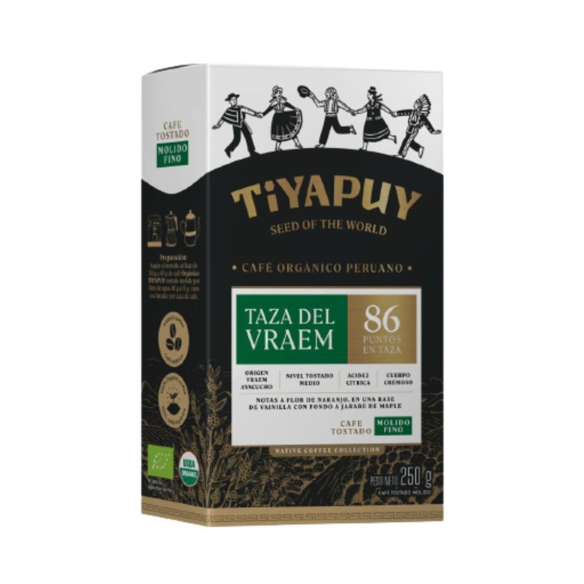 TIYAPUY - Café Molido Tiyapuy 86 Puntos Taza Caja 250 g