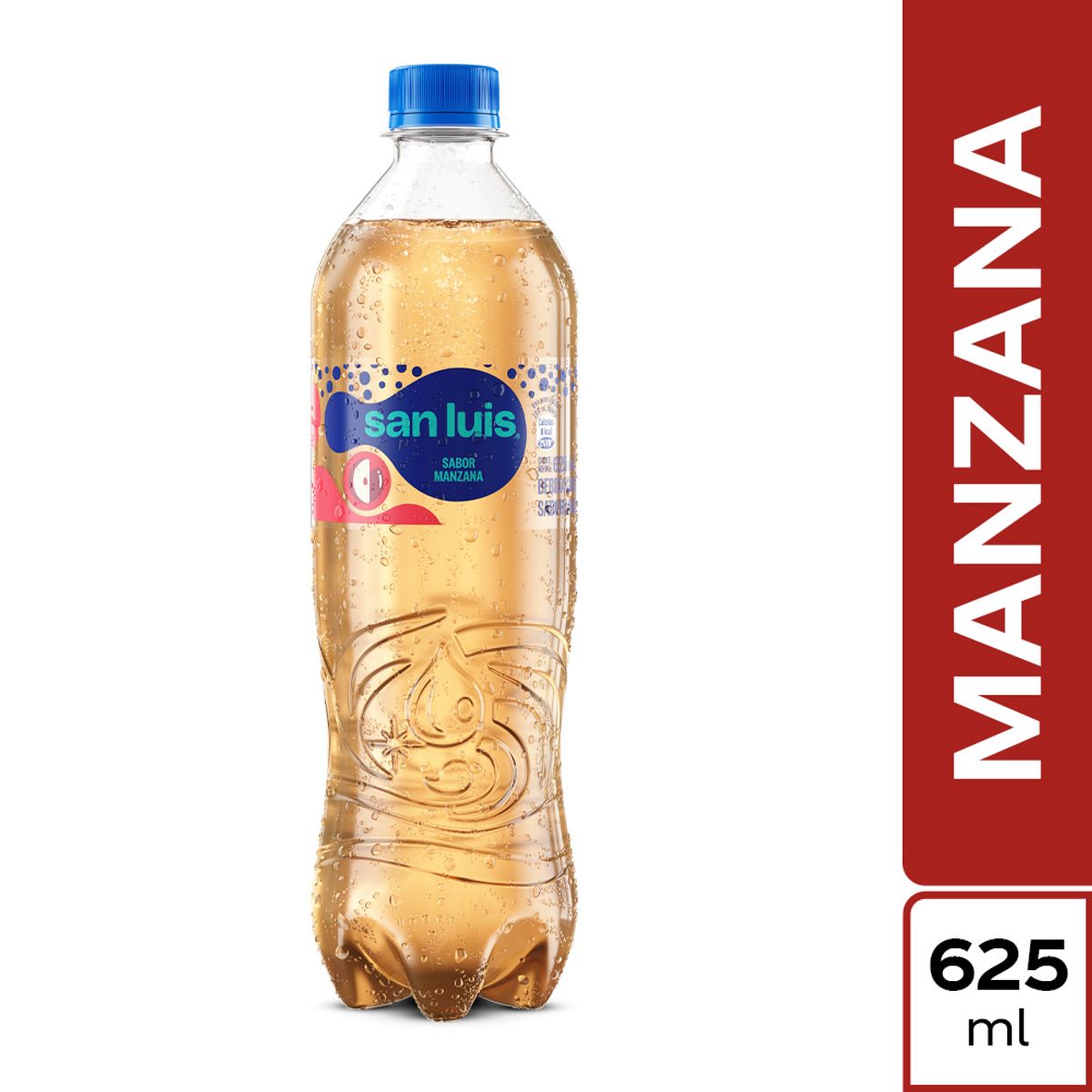 SAN LUIS - Bebida San Luis Con Gas Manzana Botella 625 mL