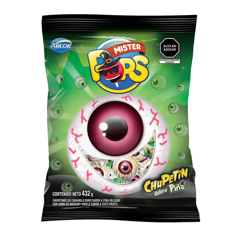 MISTER POPS - Chupete Mister Pops Halloween Ciclopops x 432 g