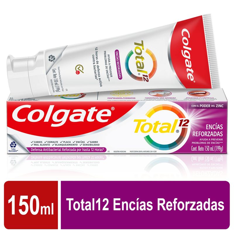 COLGATE - CREMA DEN COLGATE TOTAL12 ENCIA REFORZ CAJAX150ML