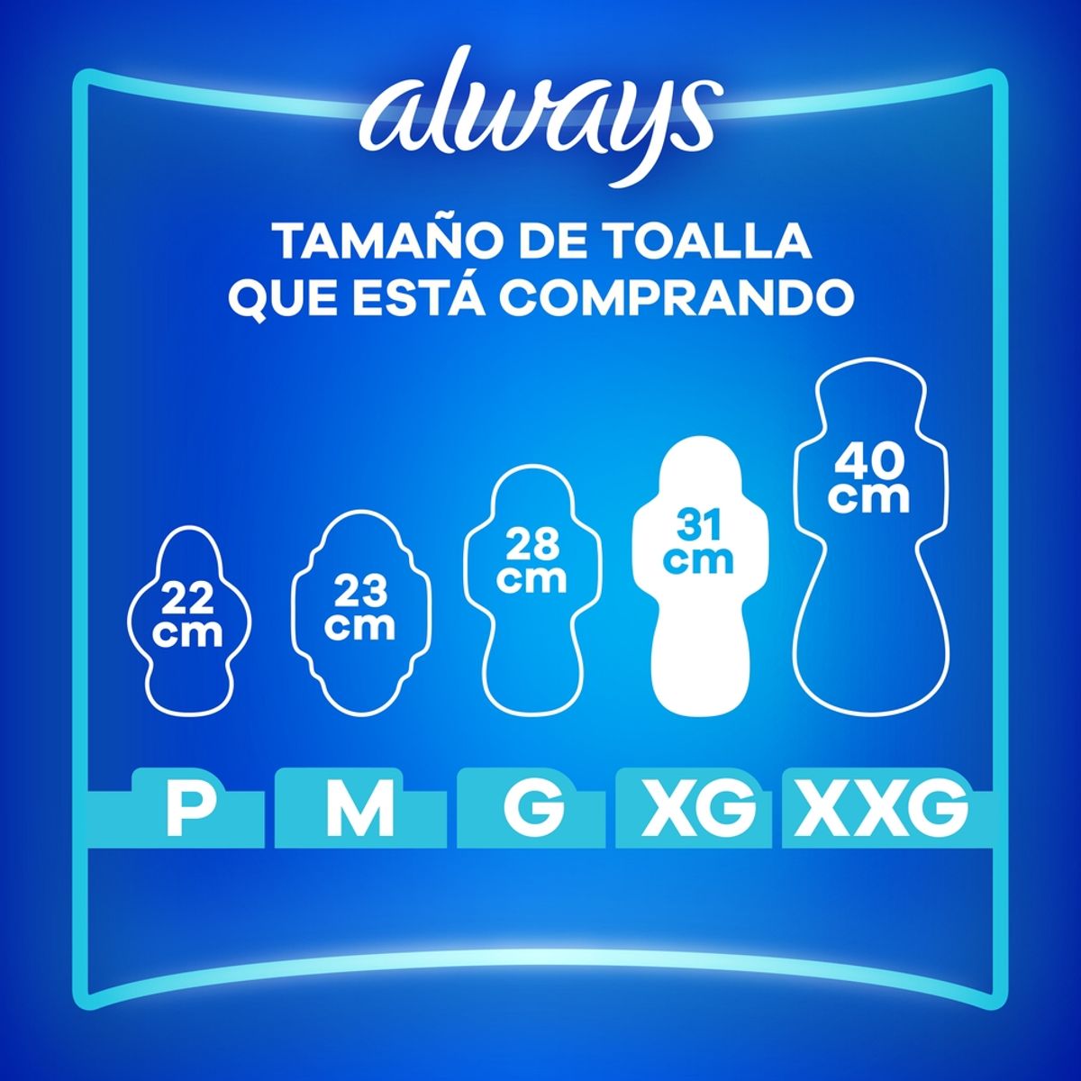 ALWAYS - Toallas Higiénicas Always Nocturna Extra Grande Empaque 26 Und