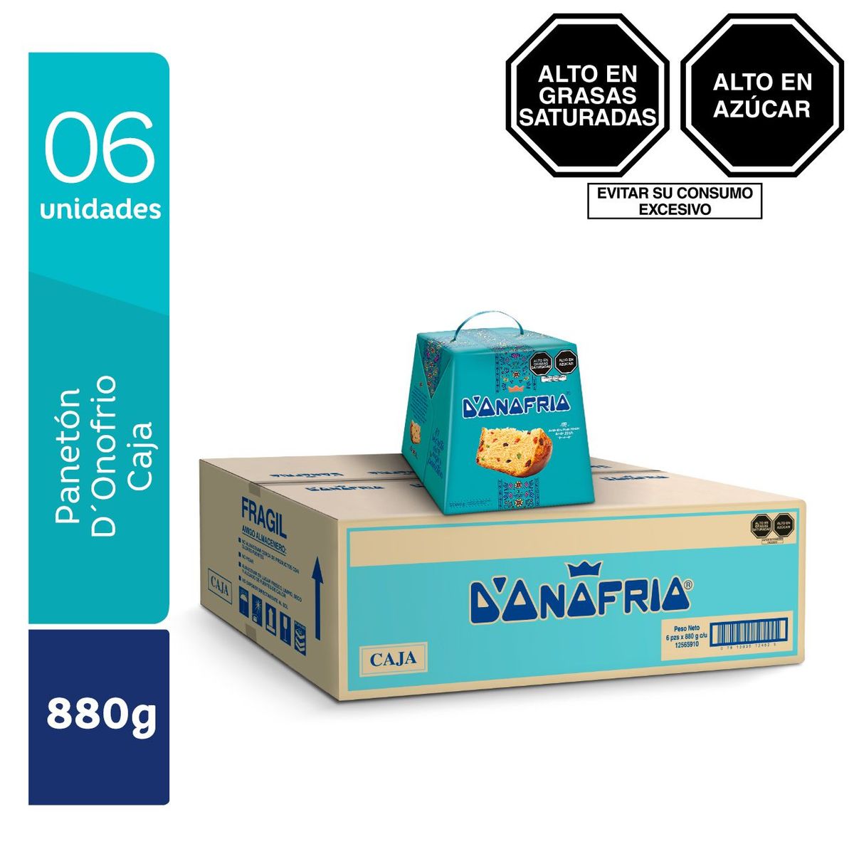 DONOFRIO - Caja x 6 Panetón Donofrio Caja X 880  gr