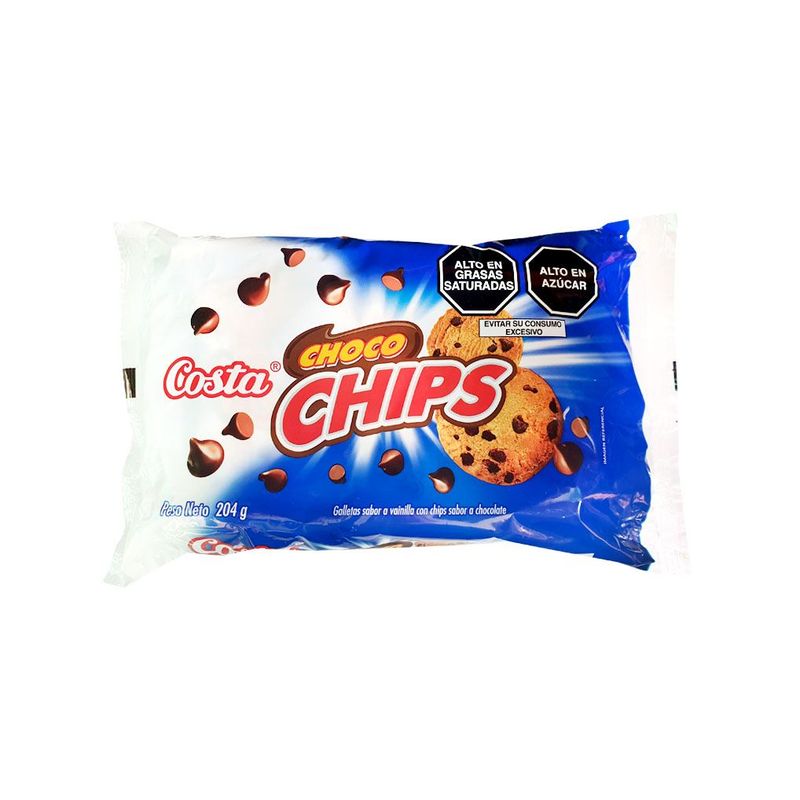 COSTA - Galleta Costa Chocochips Vainilla Sixpack 204 g