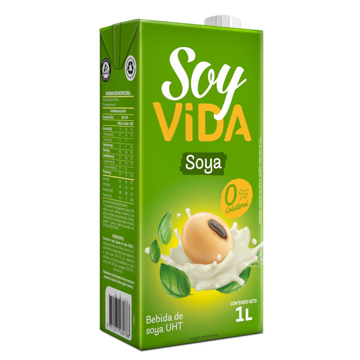 SOY VIDA - Bebida de Soya UHT Soy Vida Caja 1 L