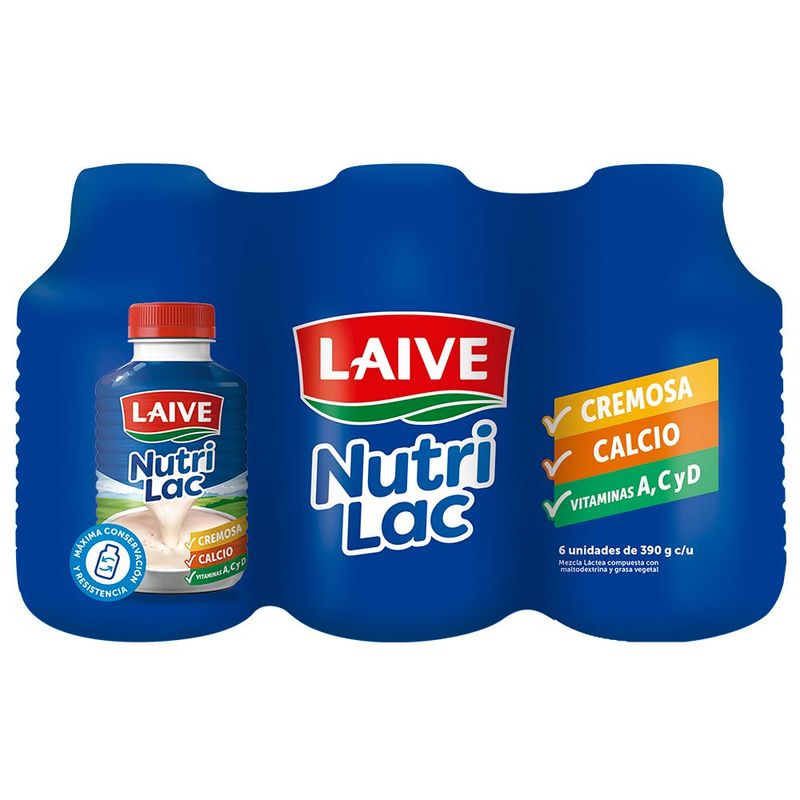 LAIVE - Mezcla Láctea Laive Nutrilac Sixpack Botella 390 g