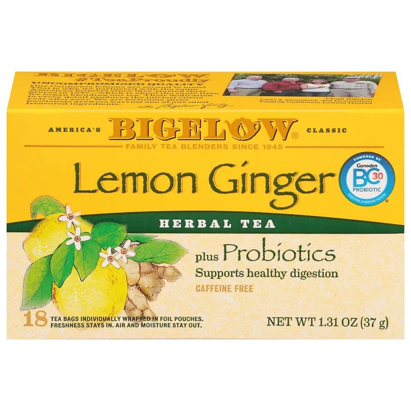 BIGELOW - Té Lemon Bigelow Ginger Plus Probiotics Caja 18 Und
