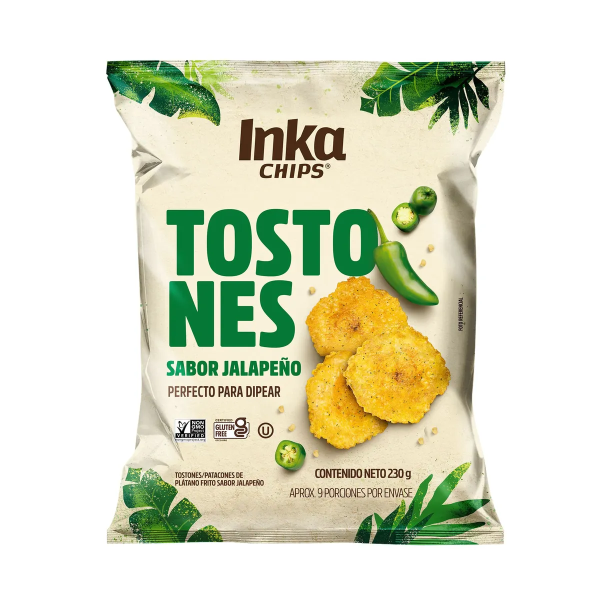 INKA CHIPS - Tostones Jalapeño Inka Chips Bolsa 230 g