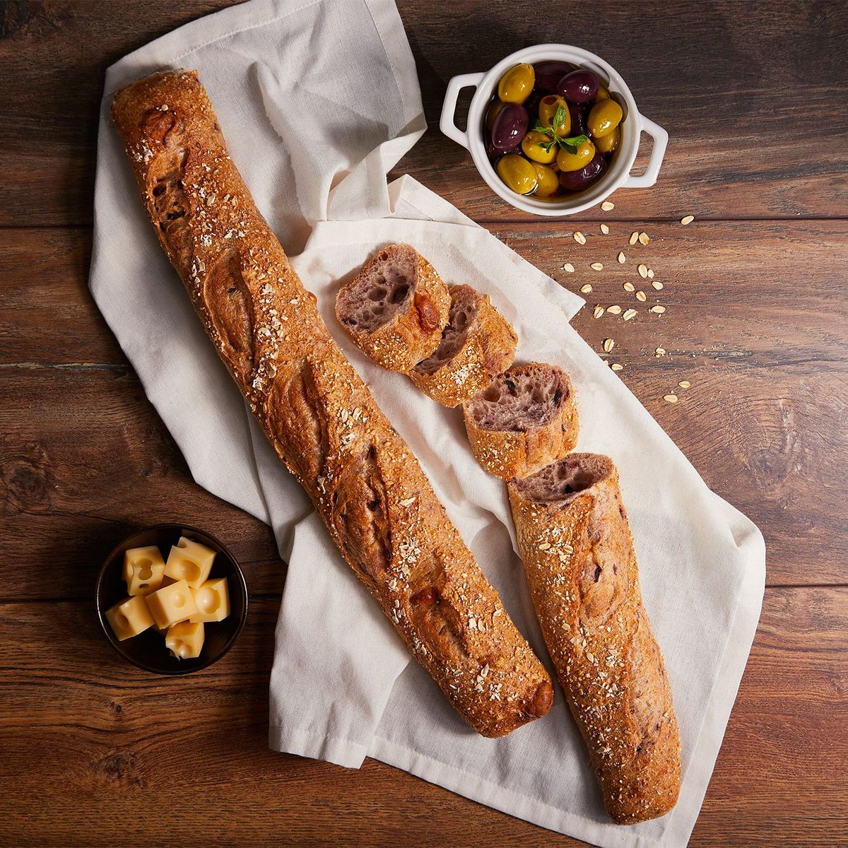 TOTTUS - PAN BAGUETTE PREC CON ACEITUNA Y QUESO PARIA DVD