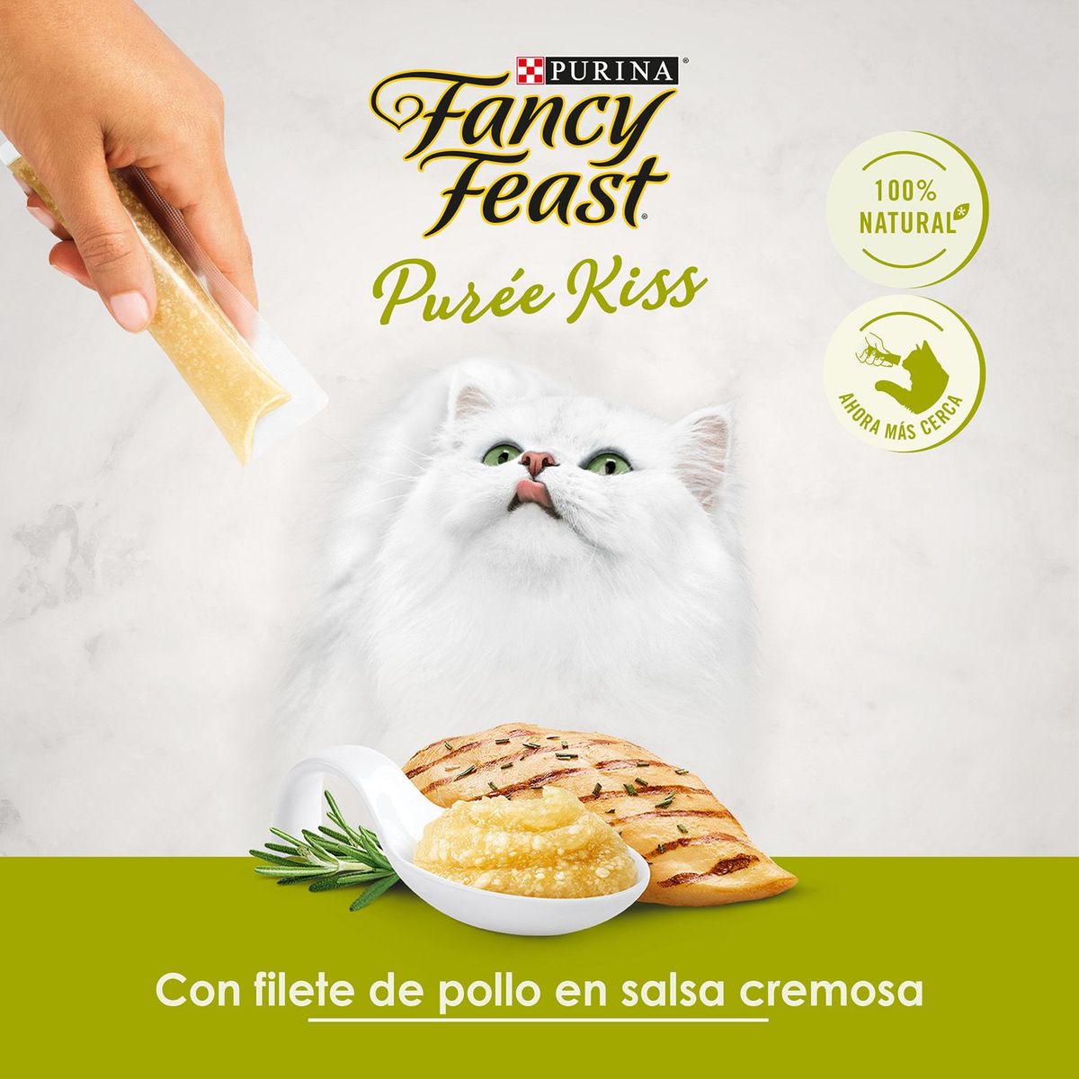 FANCY FEAST - Alimento Húmedo para Gato Fancy Feast Purée Kiss Pollo Doypack 40 g