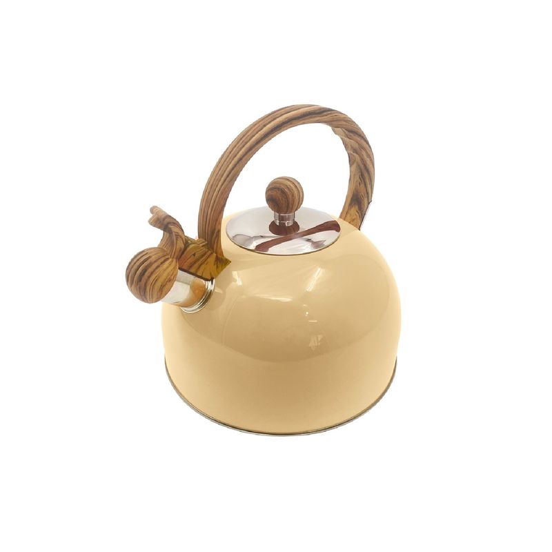 Casa Joven - Tetera Acero Inoxidable 3L Beige Look Madera