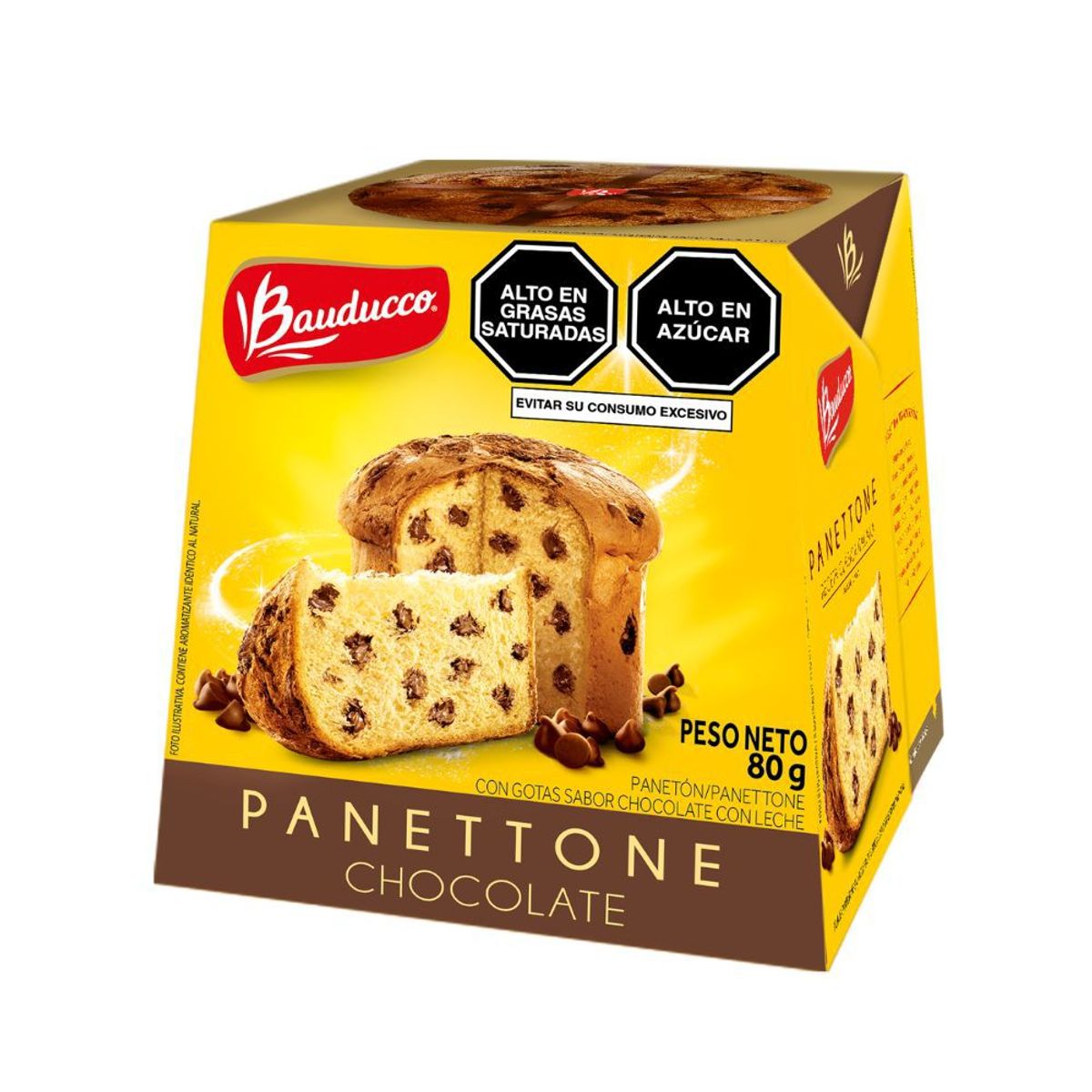 BAUDUCCO - Mini Panettone Chocolate Bauducco Caja X 80 gr