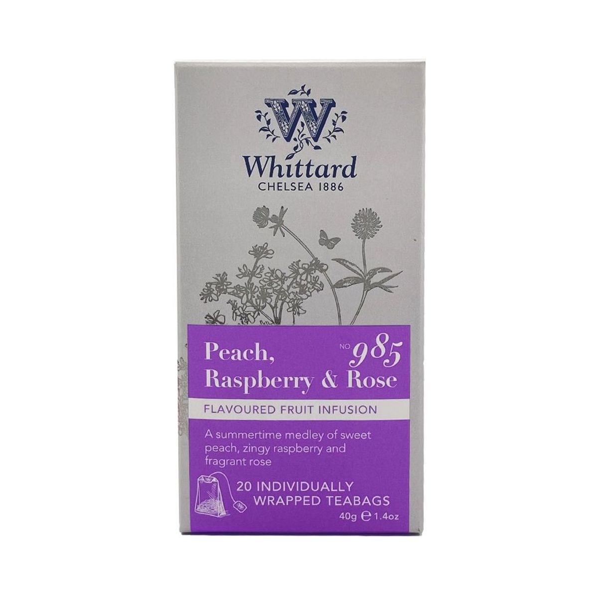  - Infusión Whittard Peach Raspberry & Rose Caja 20 Sobres