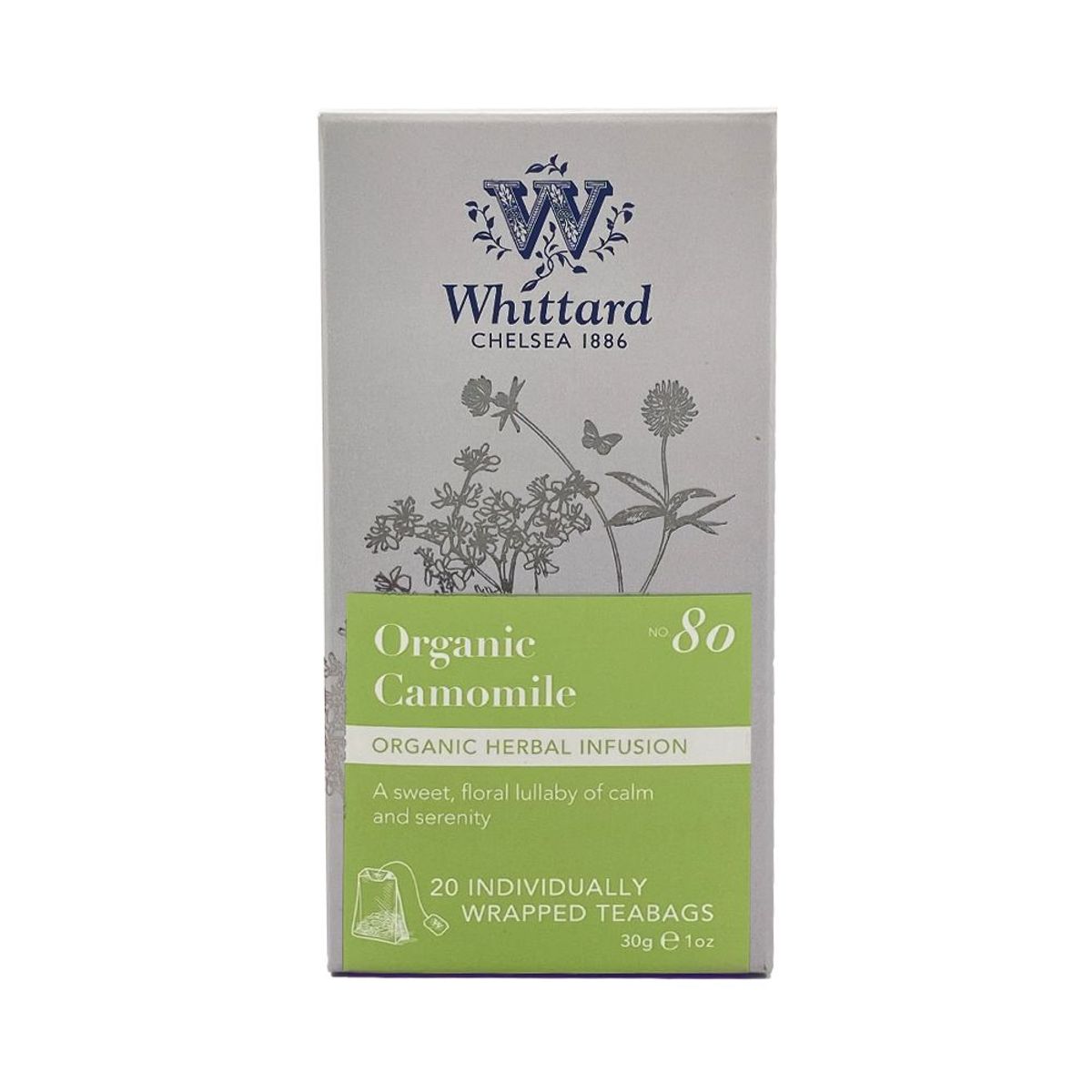  - Infusión Whittard Organic Camomile Caja 20 Sobres