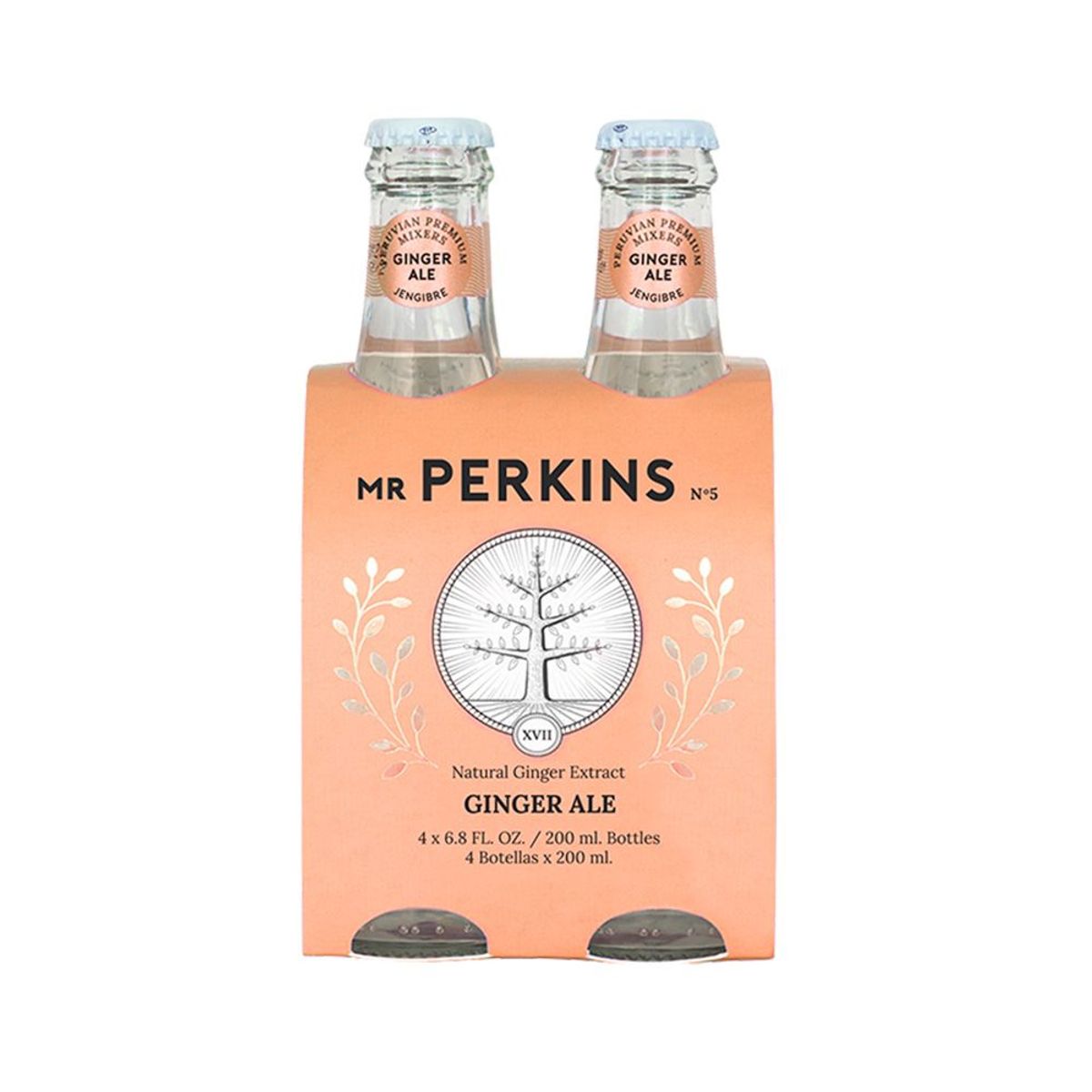 MR PERKINS - Ginger Ale Mr Perkins Pack 4 Botellas 200 mL
