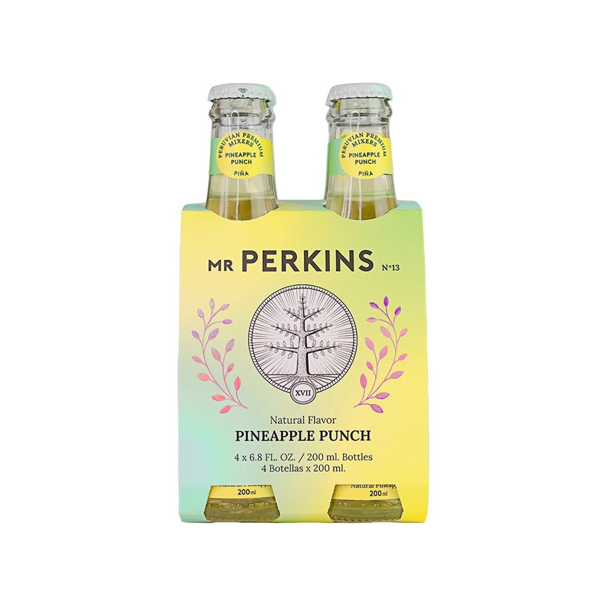 MR PERKINS - Pineapple Punch Mr Perkins Pack 4 Botellas 200 mL