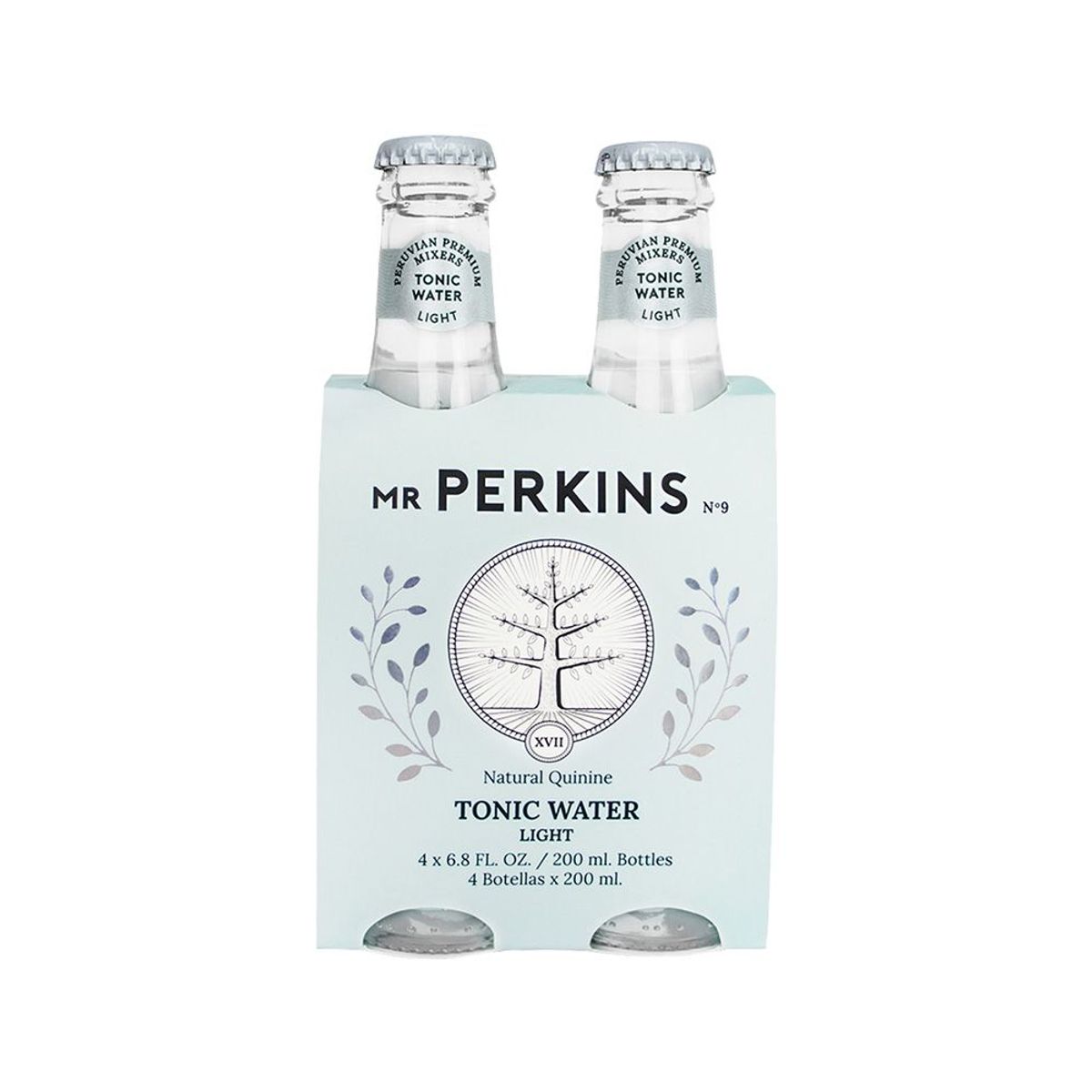 MR PERKINS - Agua Tónica Light Mr Perkins Pack 4 Botellas 200 mL