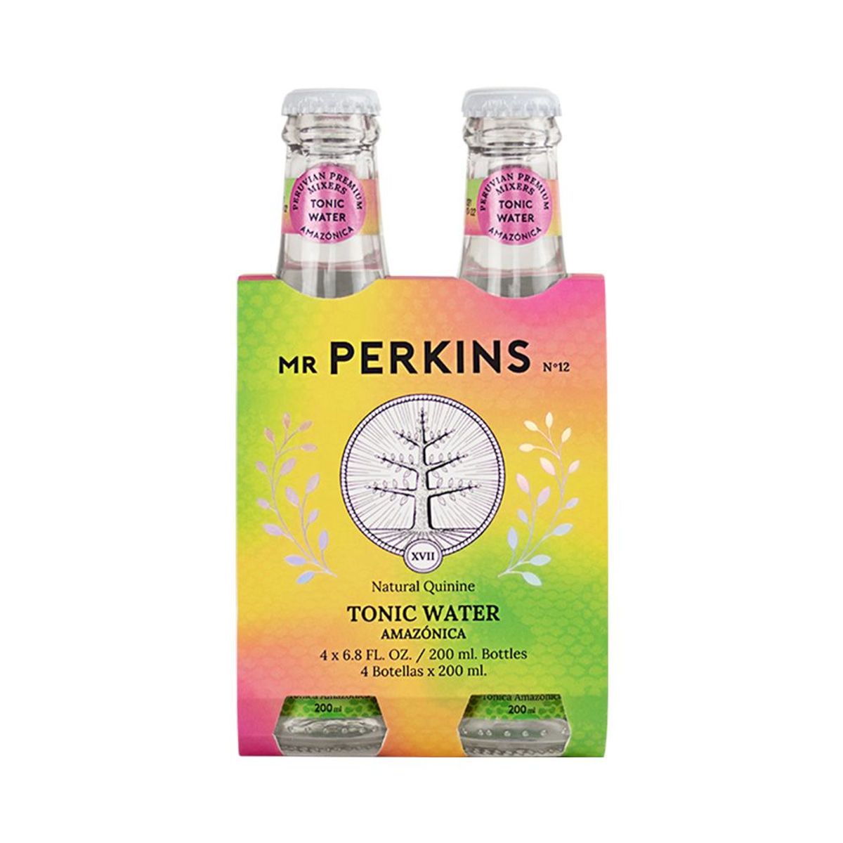MR PERKINS - Agua Tónica Amazónica Mr Perkins Pack 4 Botellas 200 mL