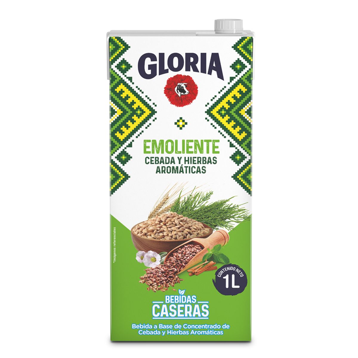 GLORIA - Bebida Gloria Emoliente Cebada y Hierbas Caja 1 L