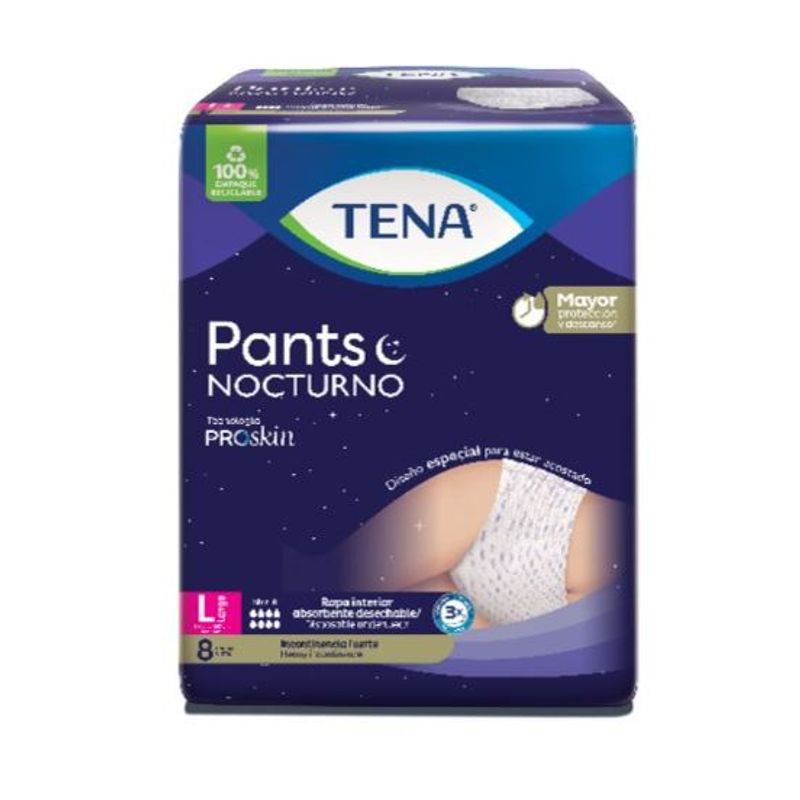 TENA - Pañal Tena Pants Nocturno Talla L Empaque 8 Und