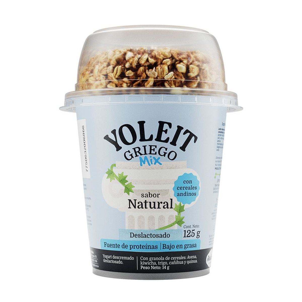YOLEIT - Yogurt Griego Yoleit Mix Natural con Granola Envase 125 g