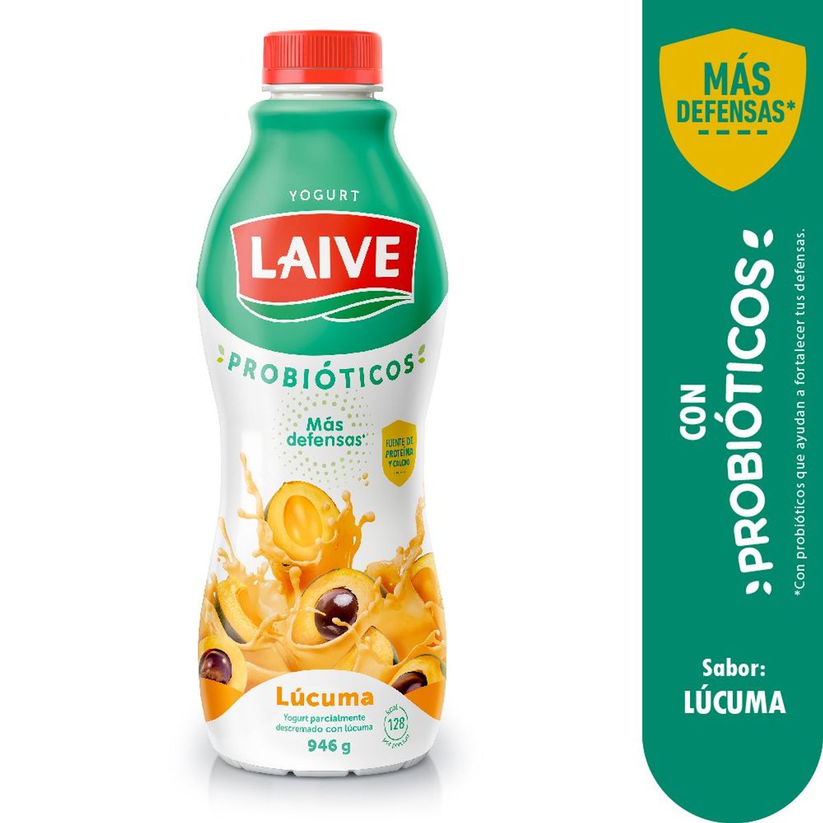 LAIVE - Yogurt Laive Probióticos Lúcuma Botella 946 g