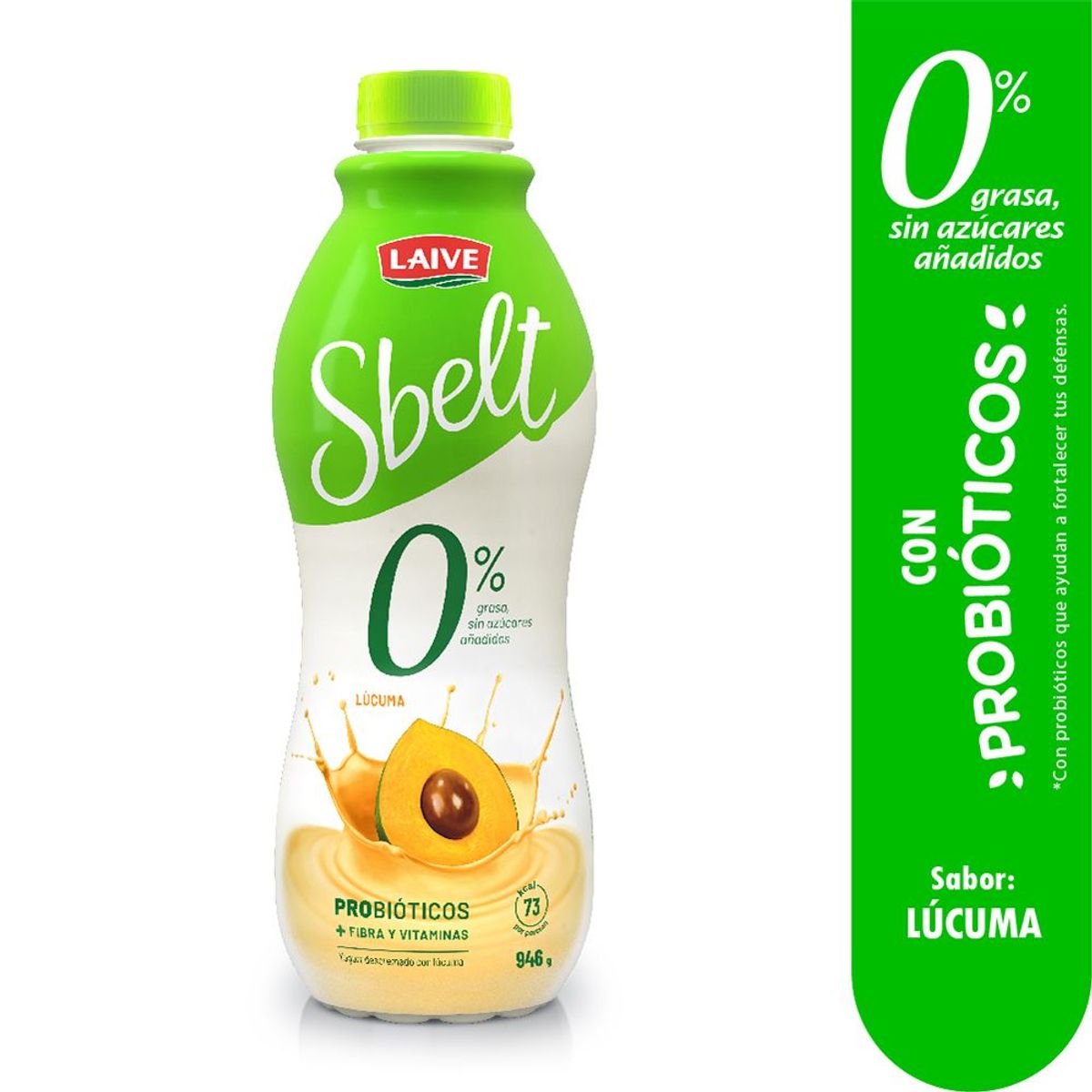 LAIVE - Yogurt Laive Sbelt Lúcuma Botella 946 g