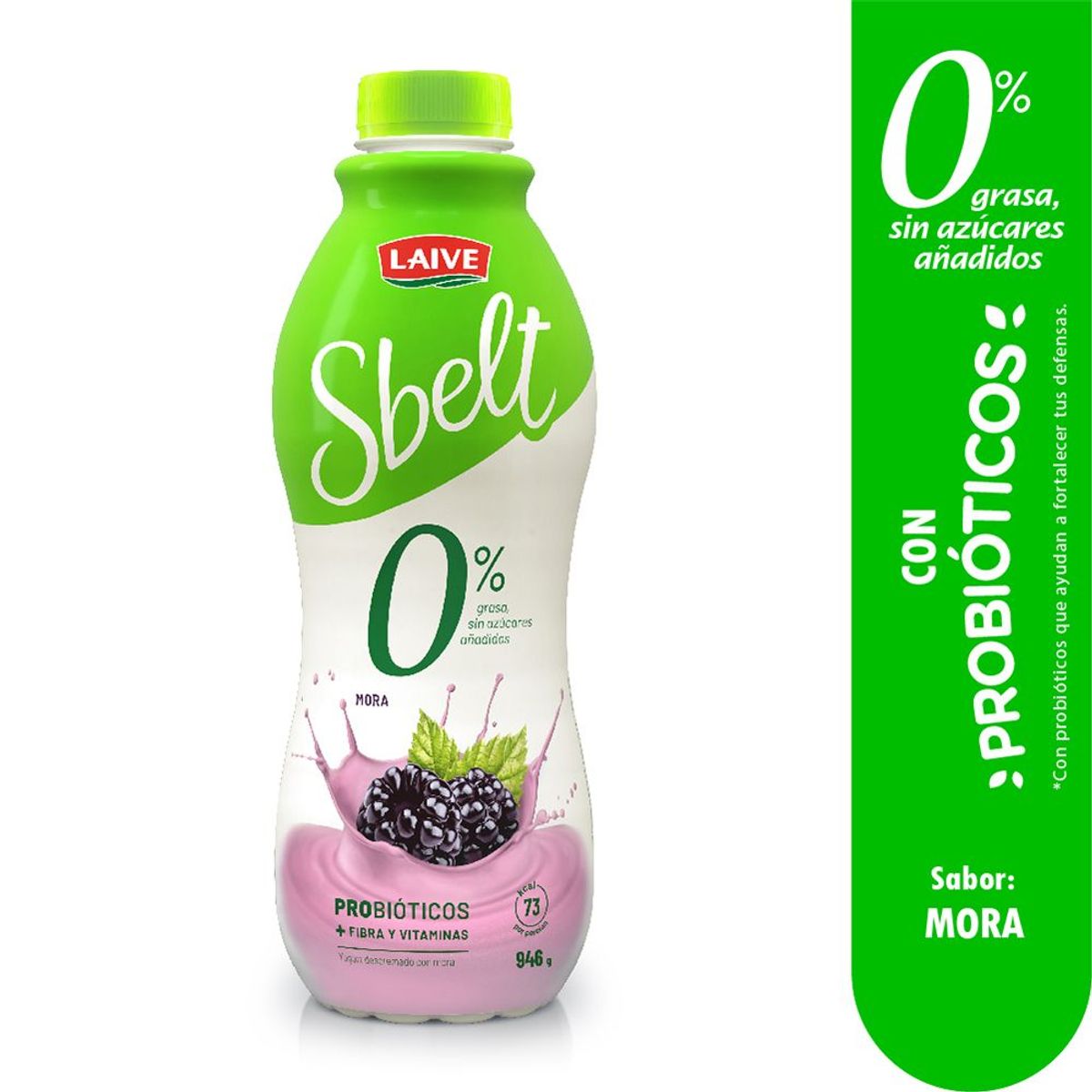 LAIVE - Yogurt Laive Sbelt Descremado Mora Botella 946 g