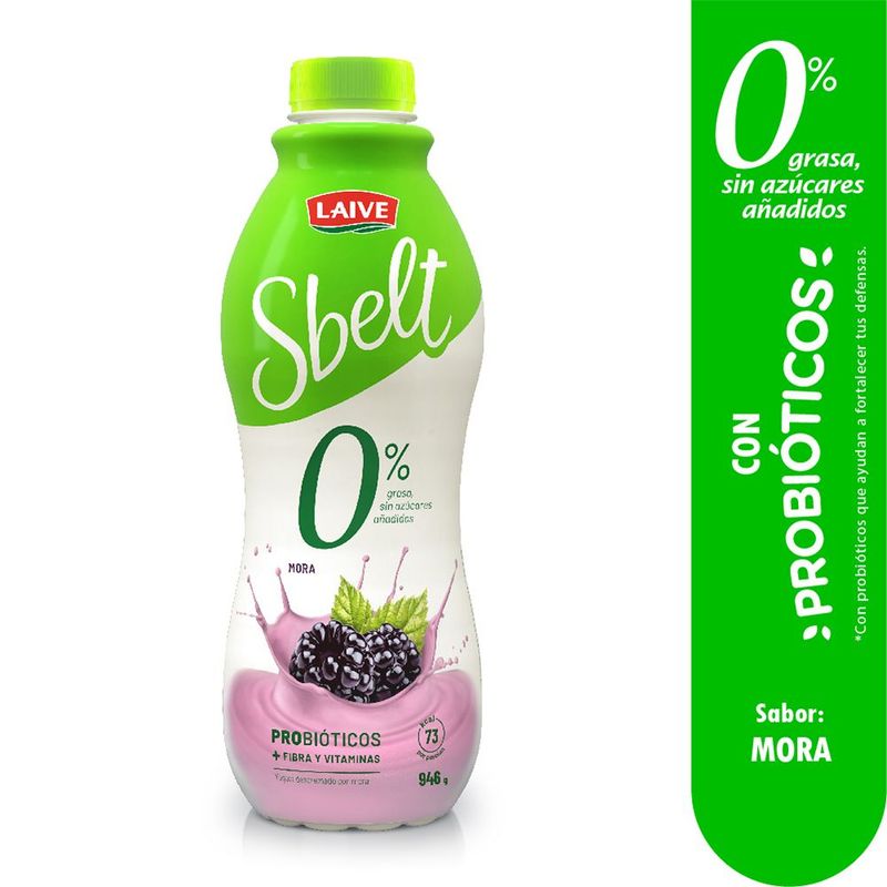LAIVE - Yogurt Descremado Mora Sbelt 946g