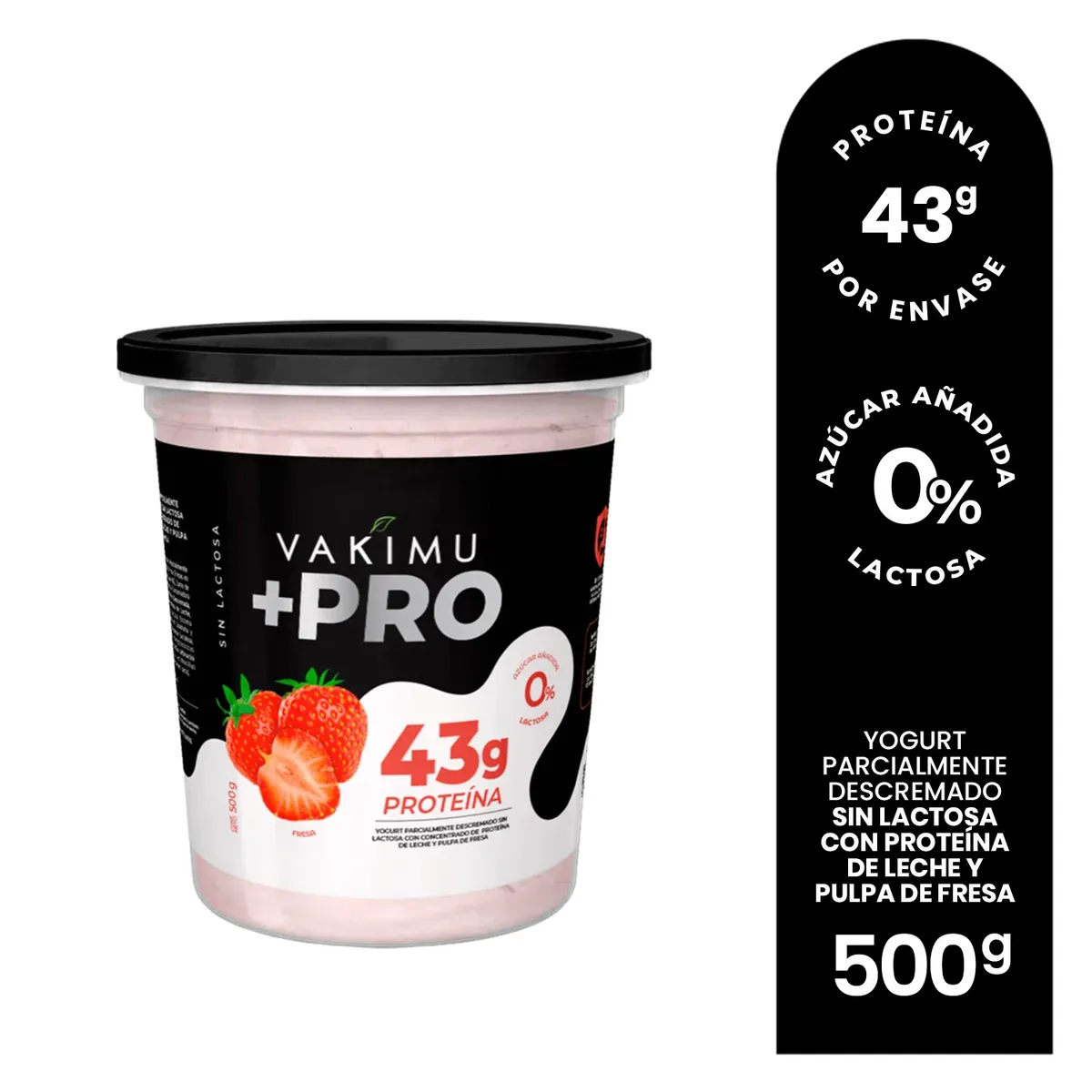 VAKIMU - Yogurt Vakimu +Pro Fresa Envase 500 g