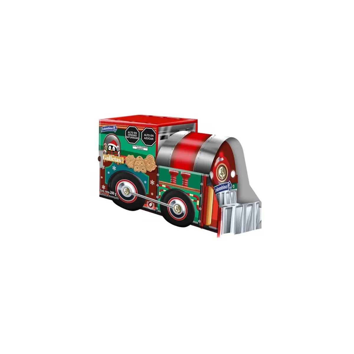 COLOMBINA - Galletas Colombina Tren Navidad Empaque 200 g