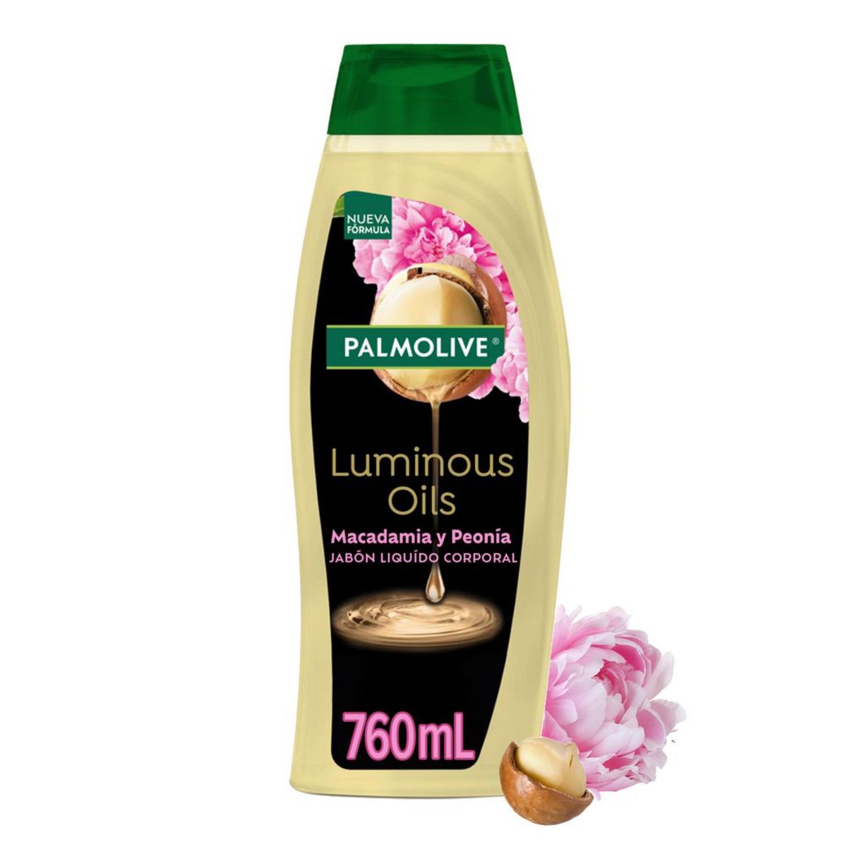 PALMOLIVE - Jabón Líquido Corporal Palmolive Luminous Oils Macadamia y Peónia Envase 760 mL