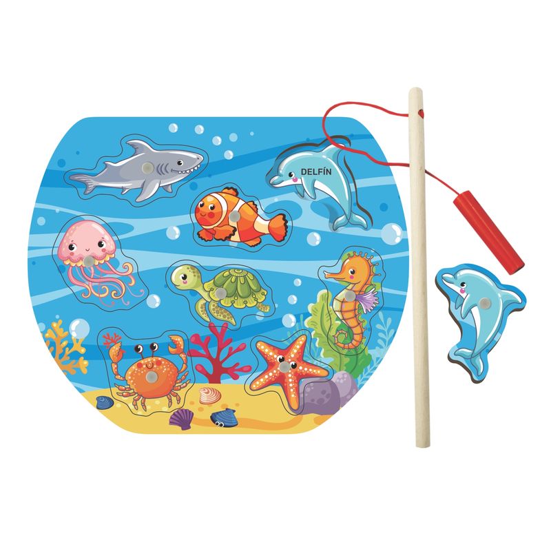 Rompecabezas Arti Creativo Pescando Piezas Madera Tottus Perú