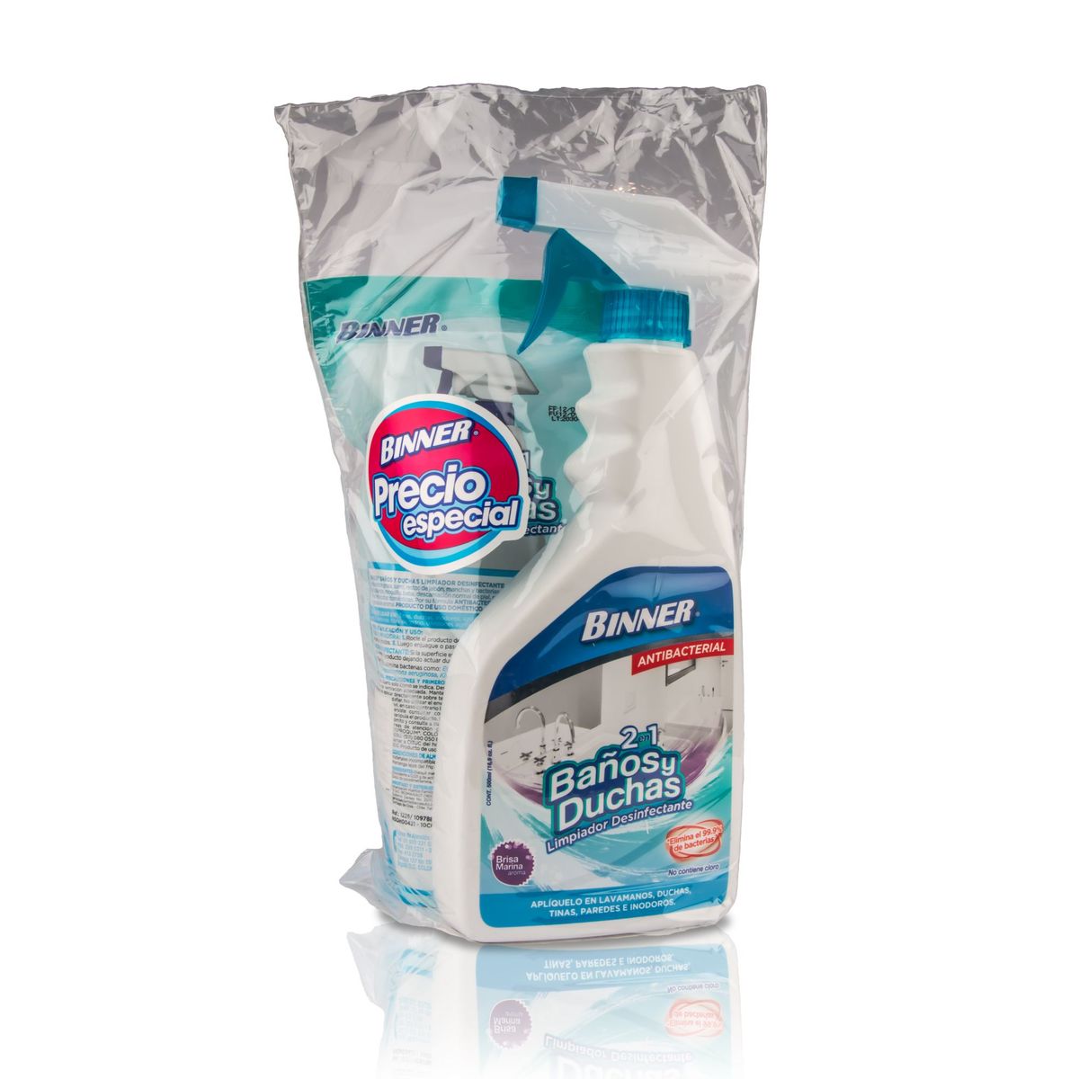 BINNER - Pack Binner Limpiador Baños y Duchas 500 mL + Repuesto Doypack 500 mL