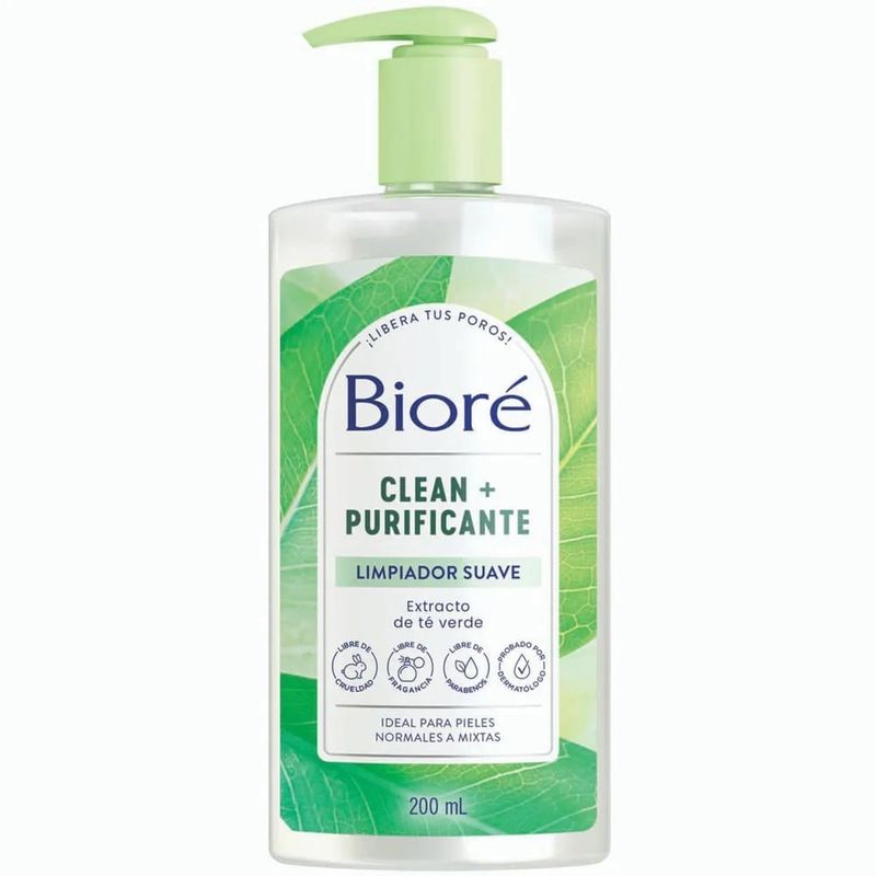 BIORE - Limpiador Facial Biore Suave Clean Detox Envase 200 mL