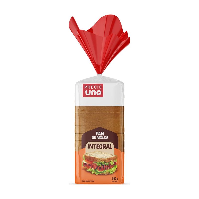 PRECIO UNO - PAN MOLDE INTEGRAL PRECIO UNO X 500 GR