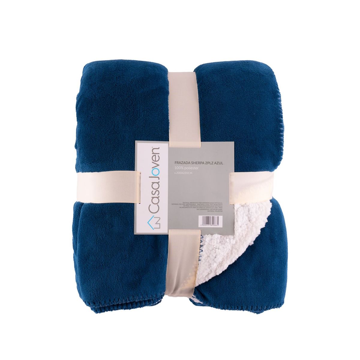 CASA JOVEN - Frazada Sherpa 2Plz Azul 200X220