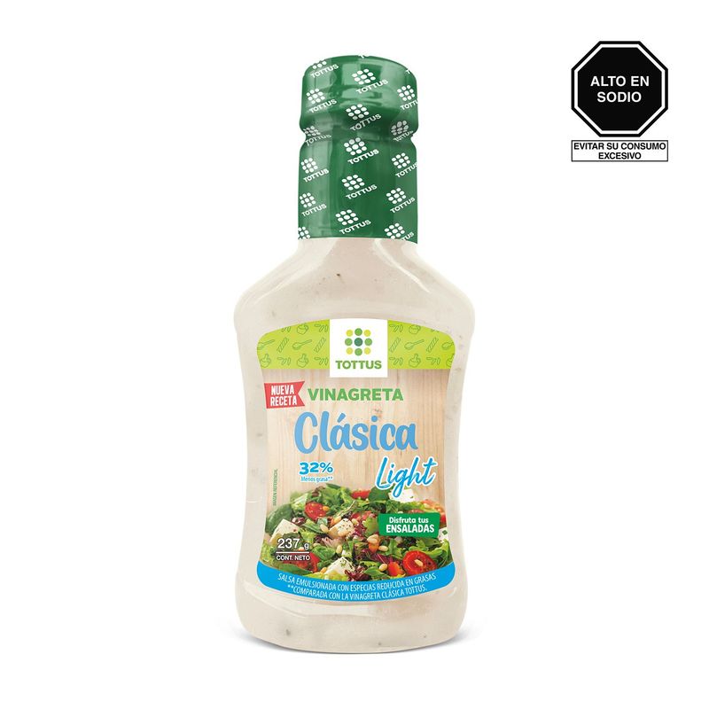 TOTTUS - Vinagreta Clásica Light Tottus x 237 g