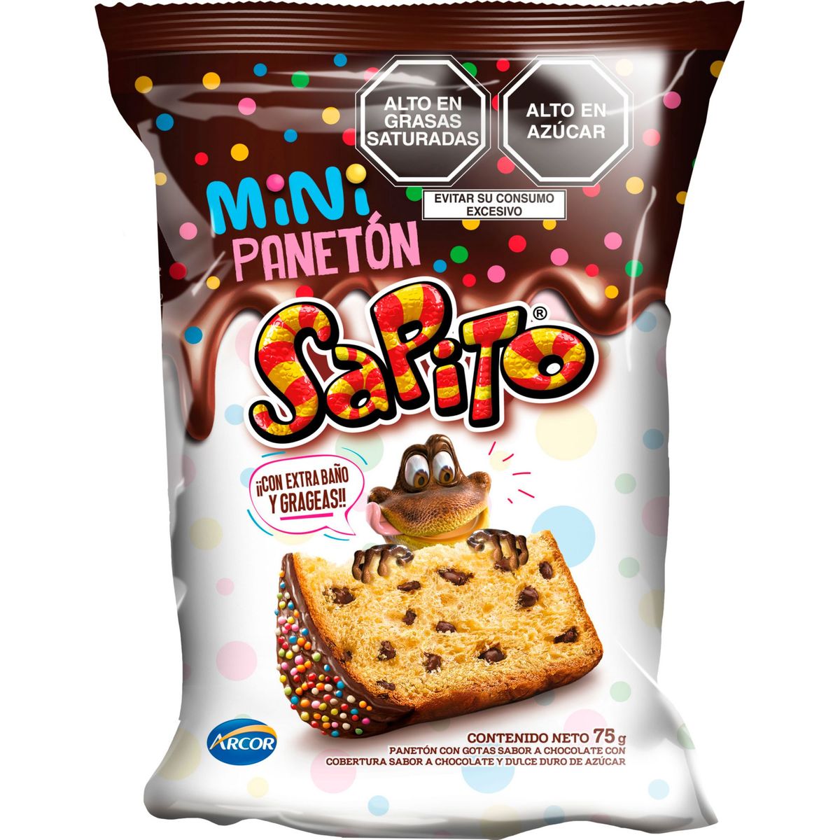 SAPITO - Mini Panetón Sapito Bolsa x 75 g